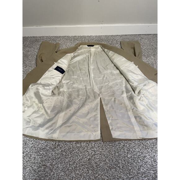 Burberry USA Blazer Suit Jacket Beige Adult 2 Button Size 42R New Pure Wool - Picture 11 of 14